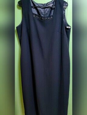 Black Sleeveless Maxi Dress with Embellished Neckline